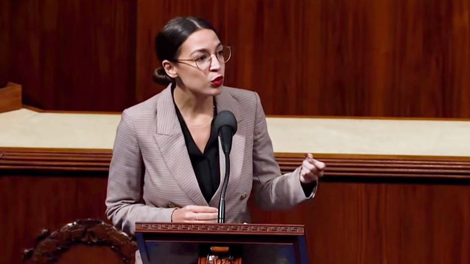 H14 rep alexandria ocasio cortez aoc reads green new deal into congressional record