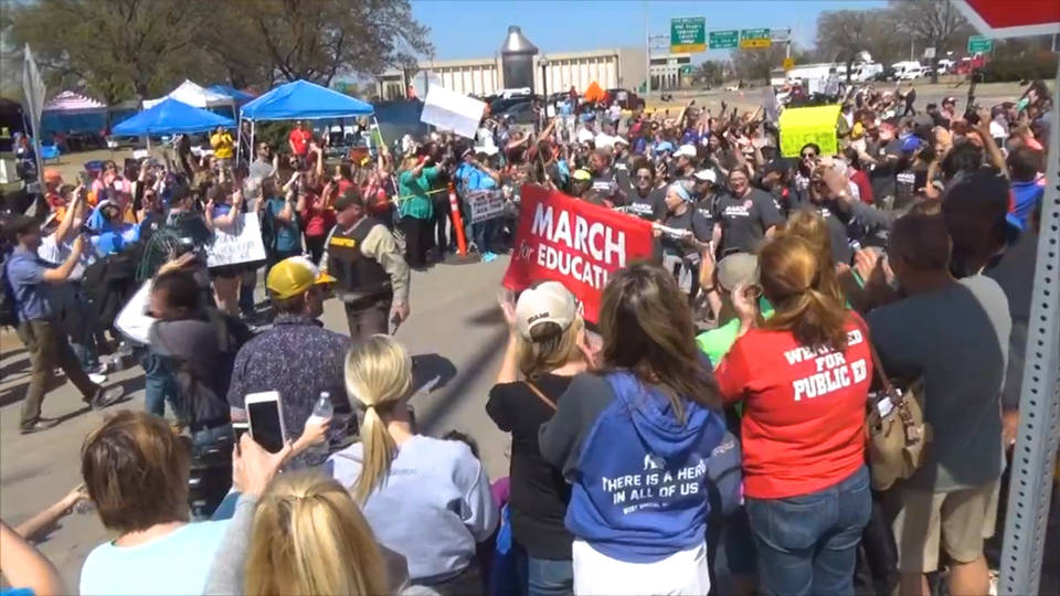 H8 oklahoma teacher march strike continues