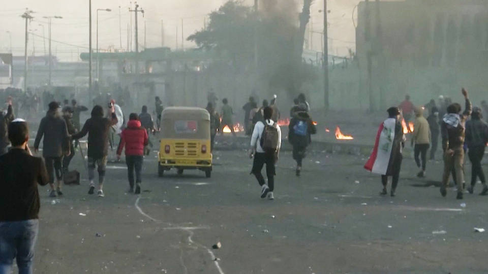 H7 at least 4 killed dozens injured iraq popular protests mount nationwide