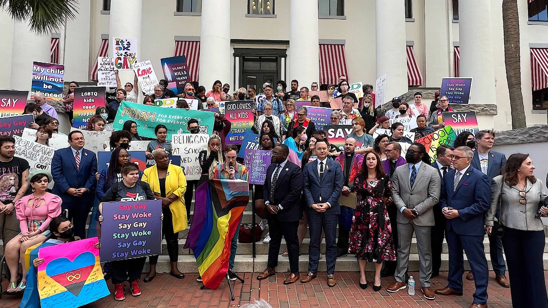 “We Say Gay!”: Florida Students Walk Out to Protest Anti-LGBTQ+ Legislation