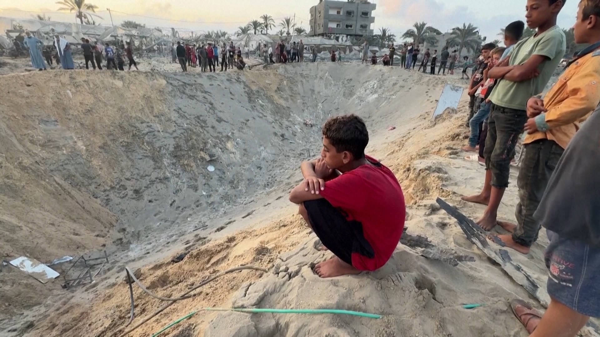 Israeli Strike Kills 40 Displaced Palestinians in Gaza “Safe Zone”