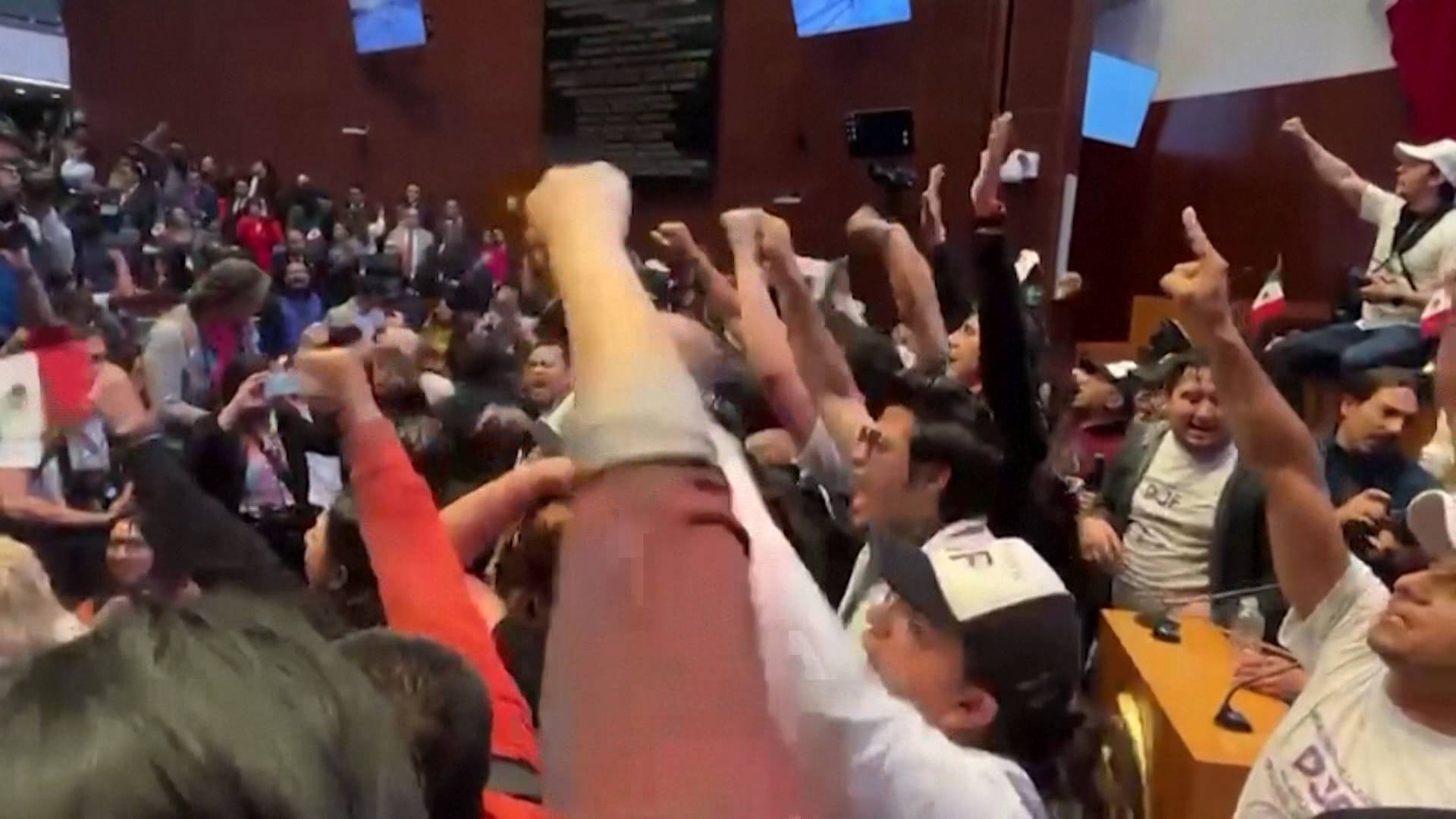 Protesters Storm Mexican Senate to Oppose Judicial Overhaul Plan