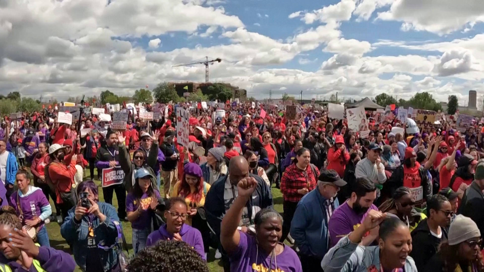 Los Angeles education workers reach a wage deal after a three-day strike