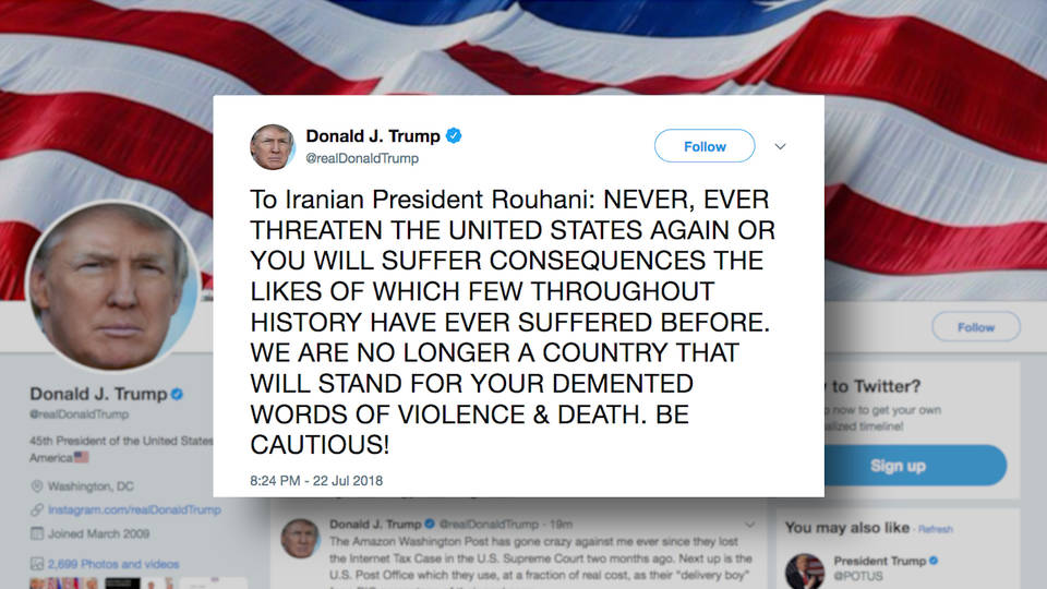 Trump Amenaza A Líder Iraní Con Un Tuit Escrito En Mayúsculas – Radio Miami