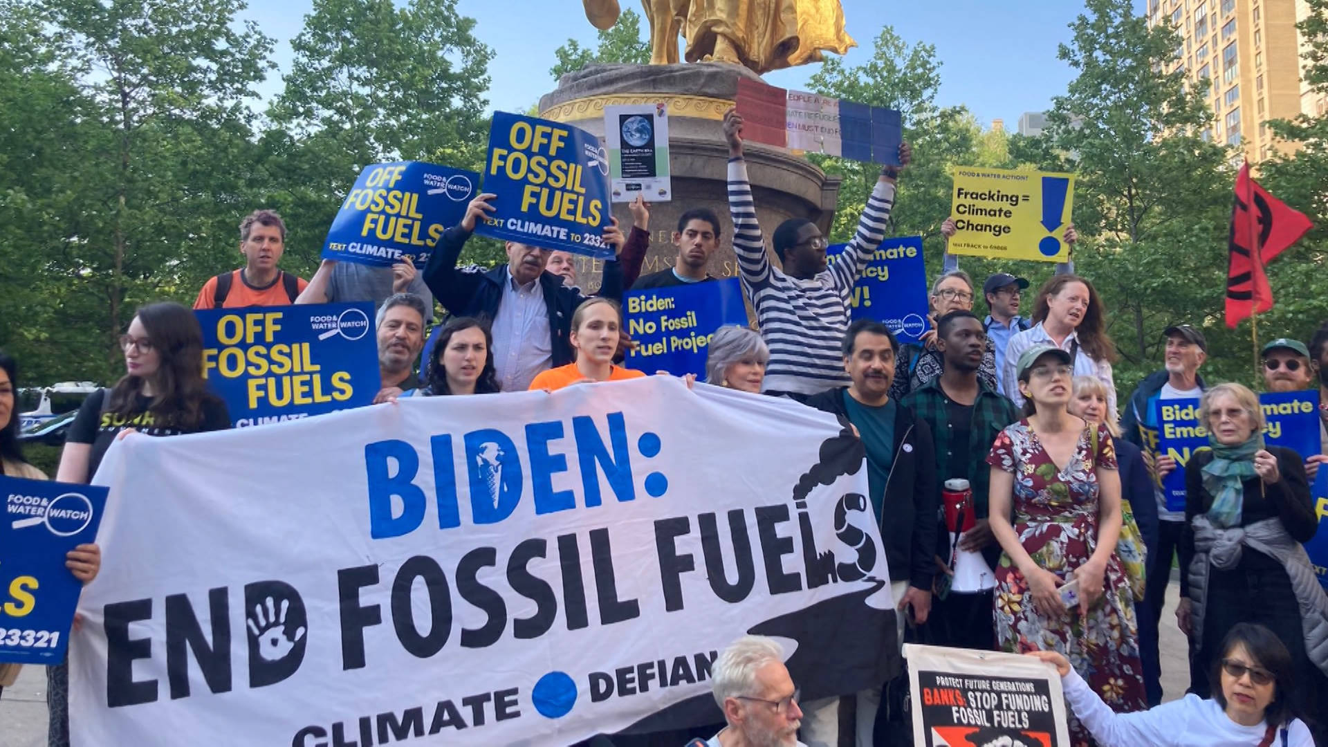 Climate Defiance Joined by Steven Donziger, Jane Fonda to Protest Biden Fundraising Dinner