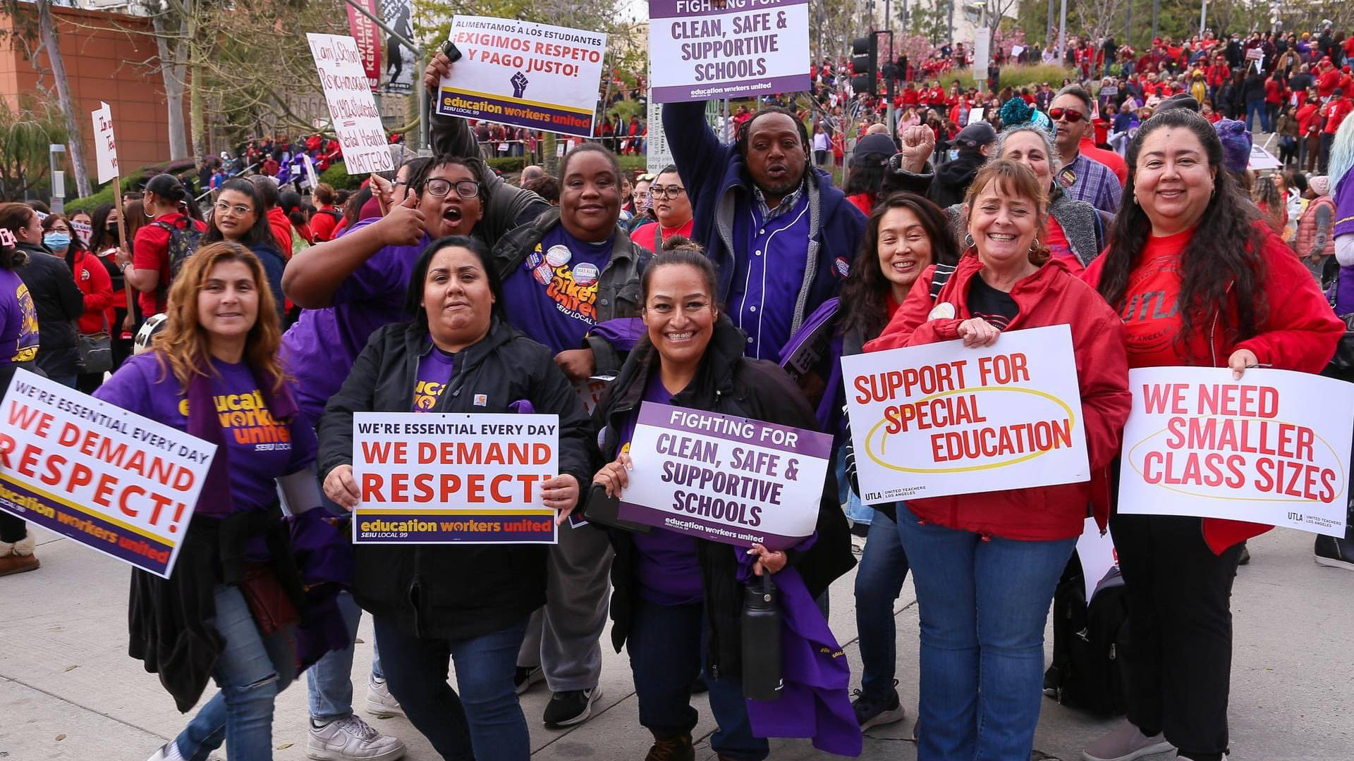 Los Angeles School Workers Launch Three-Day Strike, Demanding Living Wages