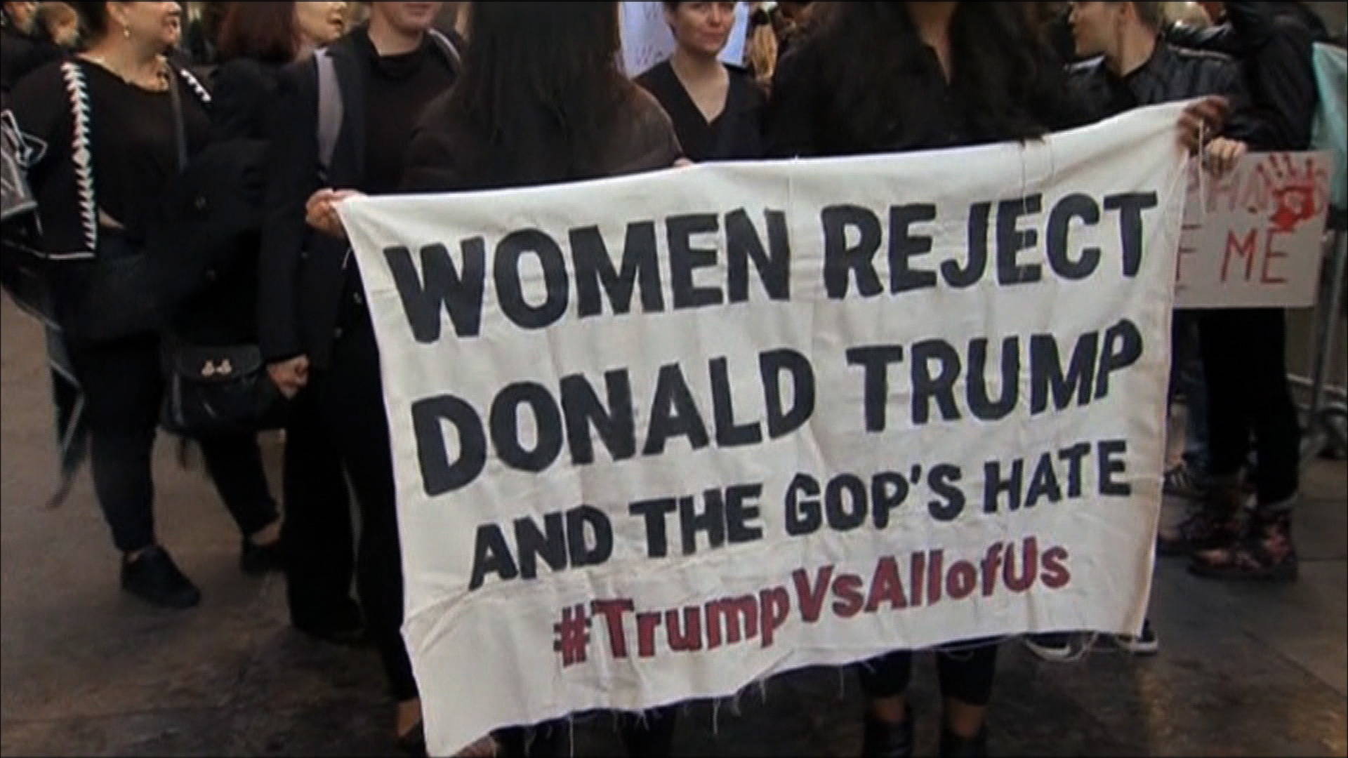 Nyc Women Protest Trumps Misogyny And History Of Sexual Assault Democracy Now 