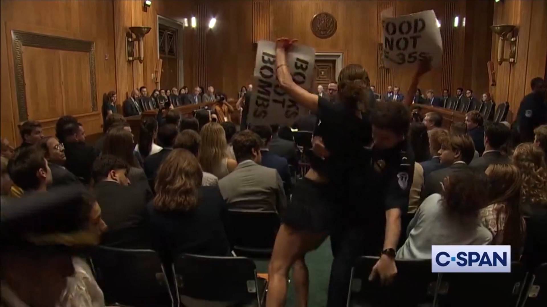 Protesters Disrupt Blinken Testimony, Calling Him “The Butcher of Gaza”