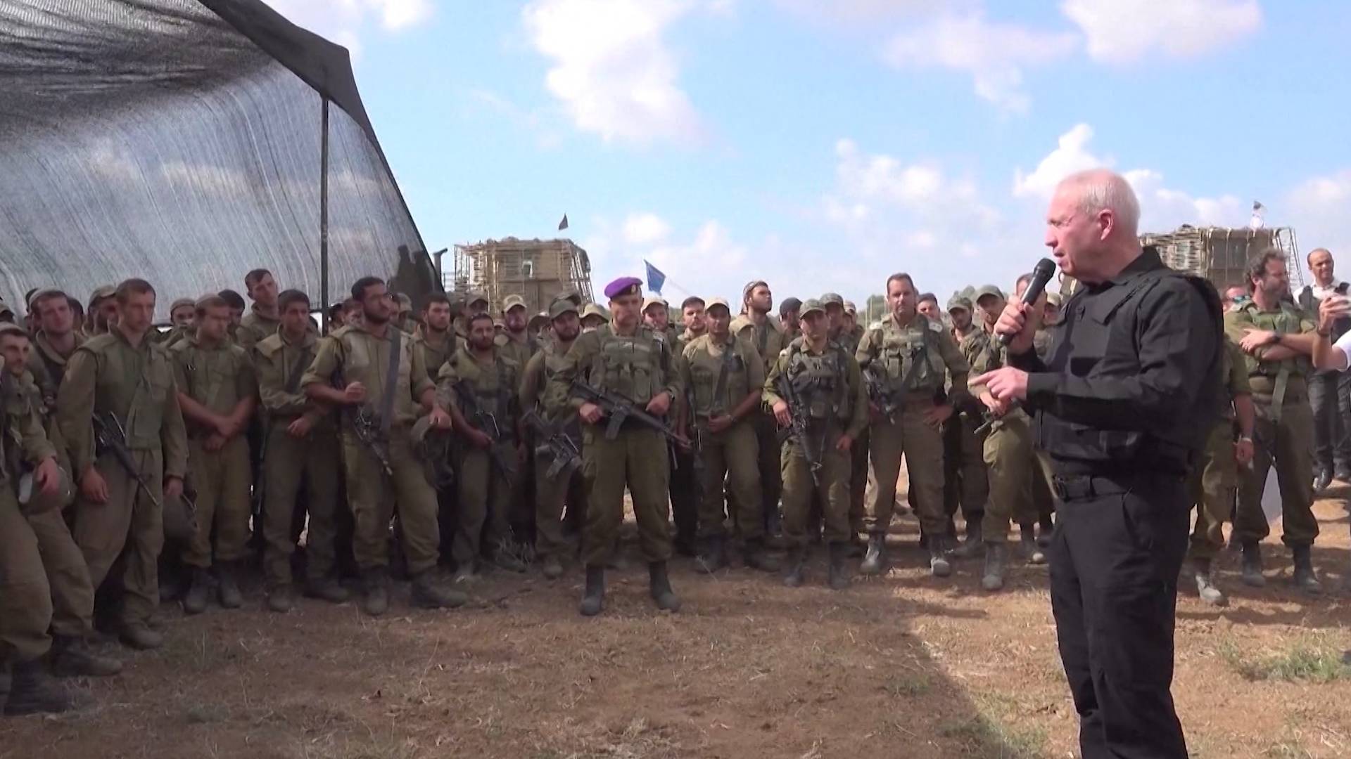 Israeli Defense Minister Rallies Soldiers for Ground Invasion of Gaza