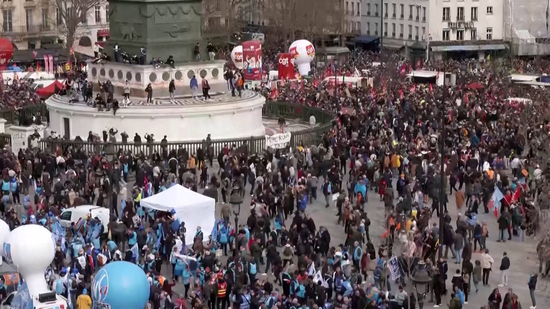 “France Is Furious”: Anger Grows at Macron for Raising Retirement Age as Millions Strike & Protest