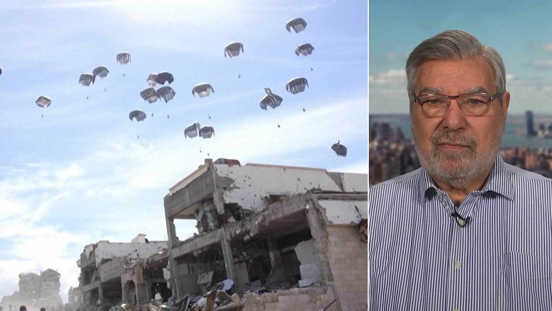 Rami Khouri: U.S. Airdrops & Floating Pier Plan Are “Not Serious Responses” to Gaza Suffering